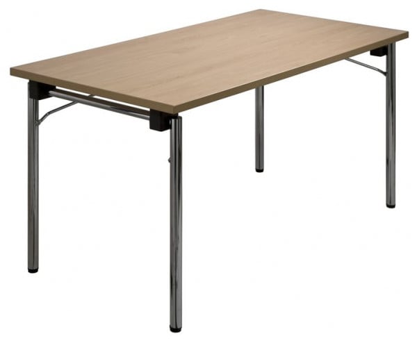 Kaiser-Sitzmöbel Klapptisch Modell KT420, 140x70cm, ca. 74cm hoch, Farbe: Buche, 4-Fuß-Form, Kanten: Form 15, VE: 4 Stück, KT420-15DB-140x70SLPB