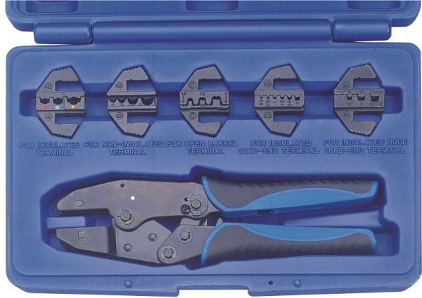 Kunzer Crimp-Zange mit 5 Einsätzen, 6-teilig, 7CZ06, 4260174663128