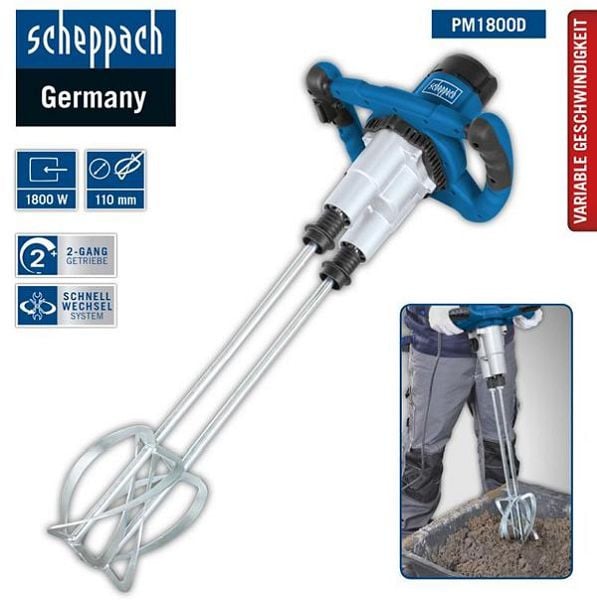 Scheppach Handrührgerät PM1800D - 230V 50Hz 1800W, 5907802901