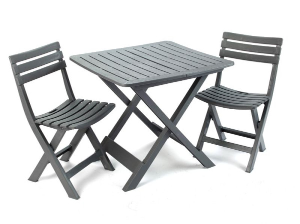 BEST Camping Bistro-Set, Anthrazit, 541431, 6096735365327