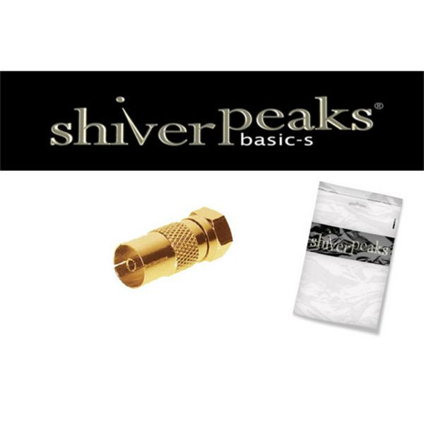 shiverpeaks BASIC-S, IEC-Buchse auf F-Stecker, vergoldet, ZZF, BS85321-G