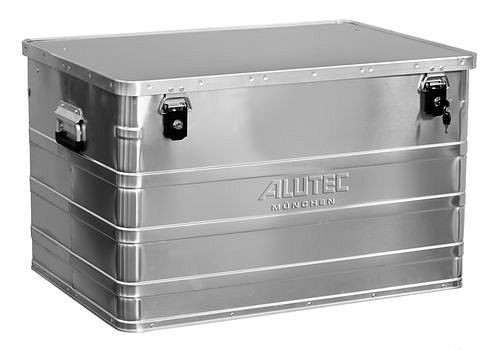 DENIOS Aluminiumbox Classic, ohne Stapelecken, 186 Liter Volumen, 254865