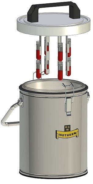 KGW Isotherm Dewar-Transportgefäß Typ 27BE-Bio-V1, 2 l, 1222-V1