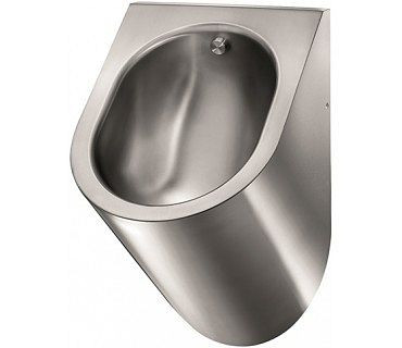 Mediclinics Urinal Edelstahl, Top-Qualität, randlos, SNU128CS