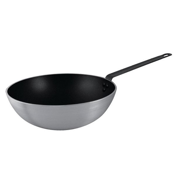 Vogue Wok 30cm, Kapazität: 4,3 L, Maße: 9,3(H) x 30(Ø) cm, Gewicht: 1,5 kg, CE165