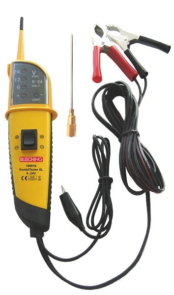 Busching Kombi Tester-XL 6-24V, Polaritäts-, Durchgangs-, Komponententest, 100916