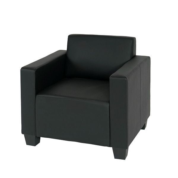 Mendler Sessel Loungesessel Lyon, Kunstleder, schwarz, 21705