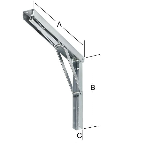 Vormann Multiline Klappträger 300 mm, verzinkt, VE: 20 Stück, 000152300ZL