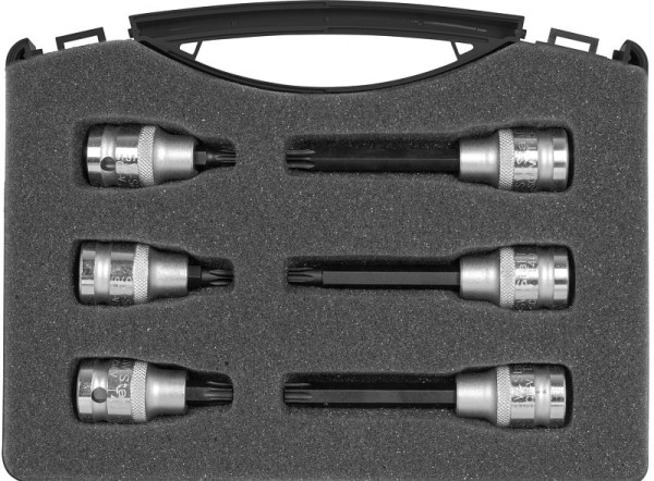 SW-Stahl Schraubendreheinsätze, 1/2", T-Profil, T30-T50, 6-teilig, S5116