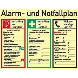 Moedel Alarm- und Notfallplan, Kunststoff, langnachleuchtend, 52-mcd, 620x480 mm, 57076