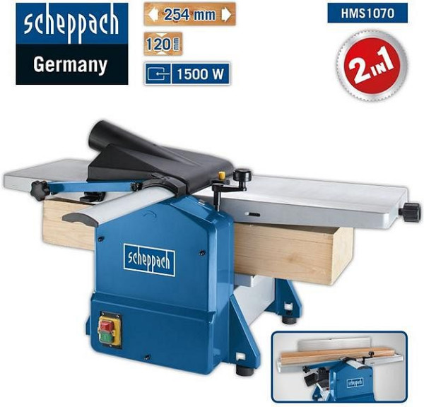 Scheppach Abricht- und Dickenhobelmaschine HMS1070, 1500W, 230V/50Hz, 5902206901