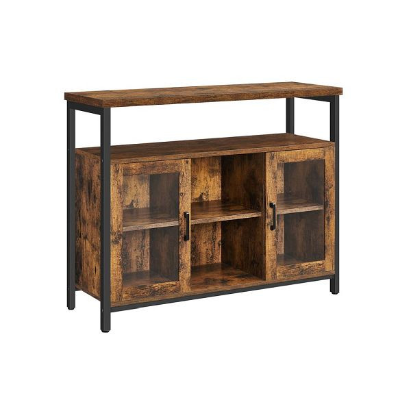 VASAGLE Sideboard mit Glastüren, LSC095B01