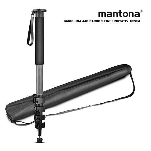 Mantona Basic UNA 44C Carbon Einbeinstativ 182cm, 20061