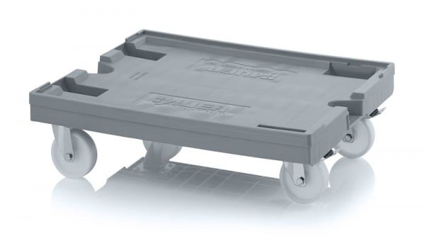 Auer Transportroller Maxi mit Polyamid-Rädern 80 x 60 cm, 2 Lenk-Räder, 2 Lenk-Räder mit Feststeller, RO 86 PA FE