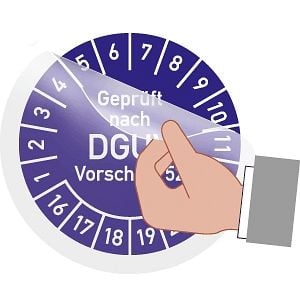 Moedel Transparentes Schutzlaminat für Prüfplaketten, Folie, Ø 35 mm, VE: 10 Stück/Bogen, 56554