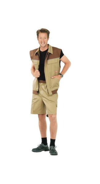 Planam Highline Weste, khaki/braun/zink, Größe XXXL, 2364064