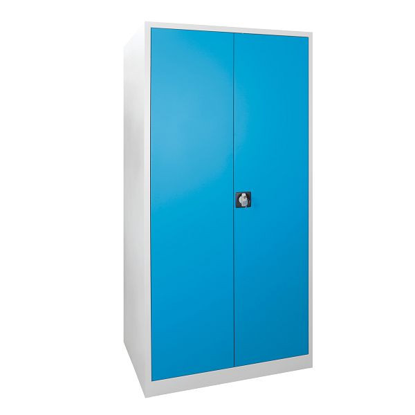 ADB Flügeltürenschrank, Tiefe 600 mm, RAL7035/5012, Lichtblau, 40753