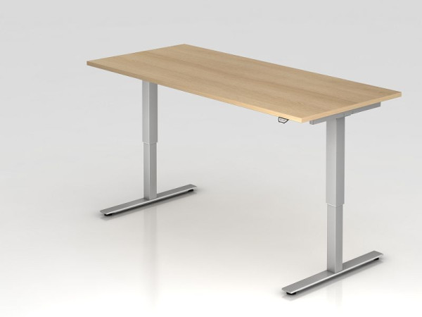 Hammerbacher Sitz-Steh-Schreibtisch elektrisch 180x80cm Eiche, Arbeitshöhe 73 - 119 cm, VXMST19/E/S