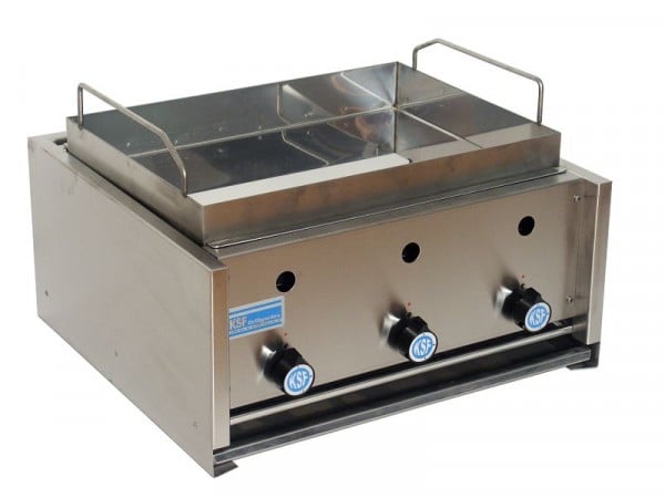 KSF Gastro-Grill RGS 65 Gas mit Edelstahlwanne, 1-011-01-05-Edel