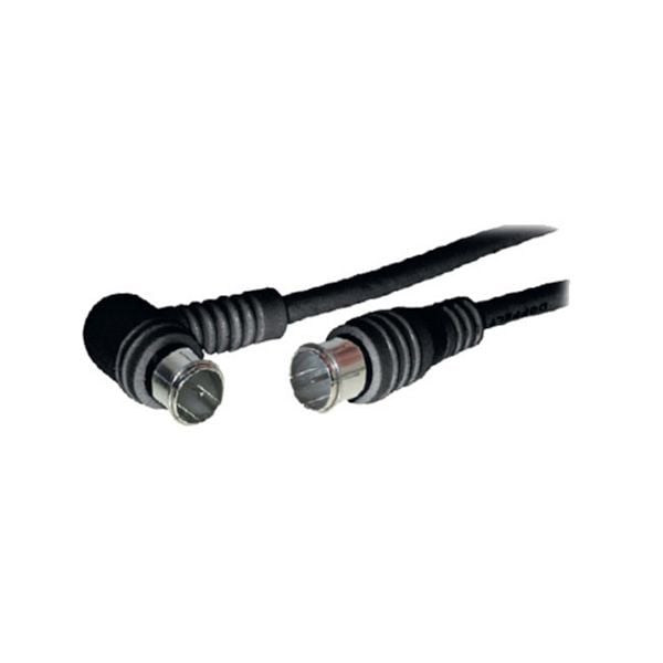 S-Conn Sat-Anschlusskabel, F-Quick Winkel-Stecker - F-Quick-Stecker, Central Pin, 100% geschirmt, BZT-CE > 100 dB, schwarz, 3,75m, 80114-128S