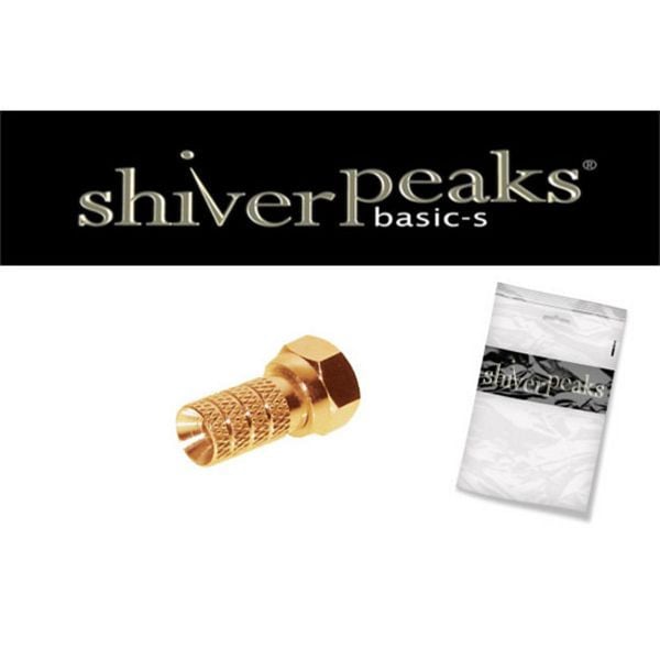 shiverpeaks BASIC-S, F-Stecker 4,0, vergoldet, mit großer Mutter, BS85002-AG