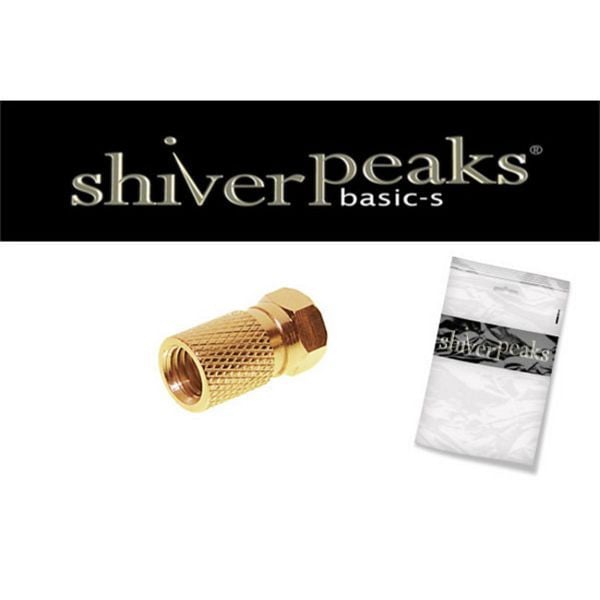 shiverpeaks BASIC-S, F-Stecker 7,5, vergoldet, mit großer Mutter, BS85012-AG