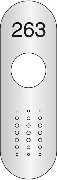 C+P Edelstahl-Nummernschild gerundet, 4901-0601