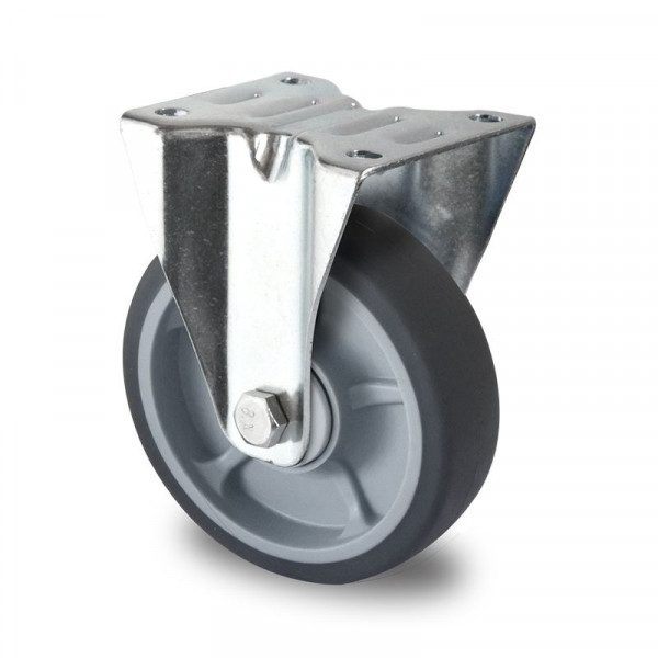 Cascoo Bockrolle, Cascoo Basics, Ø 125 mm, TPE, Mittiges Kugellager, Traglast: 165 kg, FBP32W0125P2G2B32