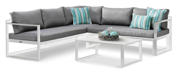 BEST Rhodos, Lounge-Set, Weiß / Grau, 98693000, 4043153106997