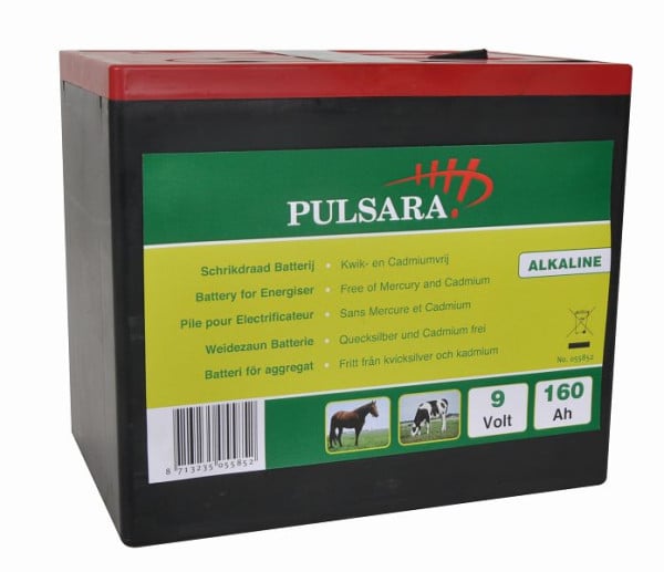 Pulsara Alkali-Batterie Optimal 9V/160Ah große Box, 055852