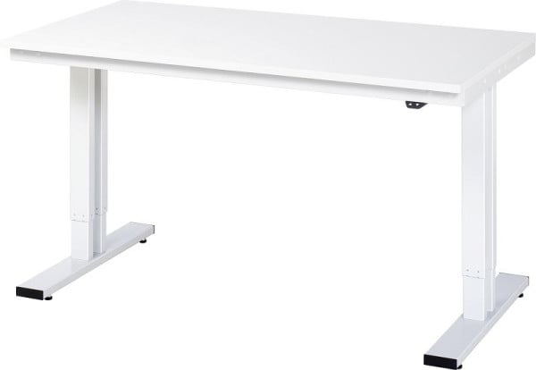 RAU Werktisch Serie adlatus 300 (elektrisch höhenverstellbar), EGB-Melamin-Platte, 1500x720-1120x800 mm, 08-WT-150-080-ME