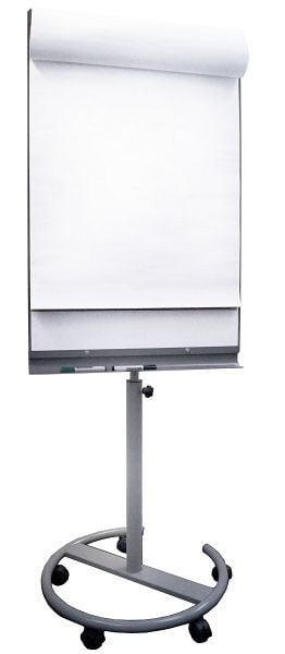 Twinco Mobile Flip Chart, Whiteboard-Größe: 1000 x 650 mm, höhenverstellbar: 1070 - 1950 mm, 5442