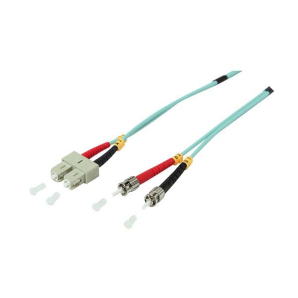 shiverpeaks BASIC-S, Duplex Patchkabel SC/ST 50/125µ, OM3, aqua, 2,0m, BS77912/3