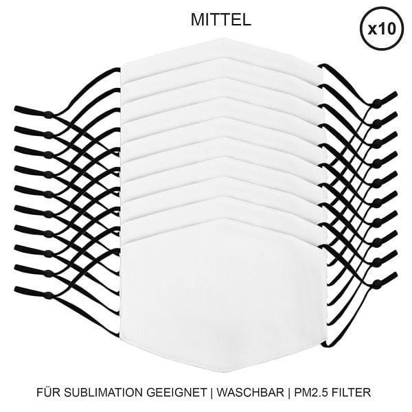 Monster Gesichtsmasken, Mittel, 10er Packung, 27382