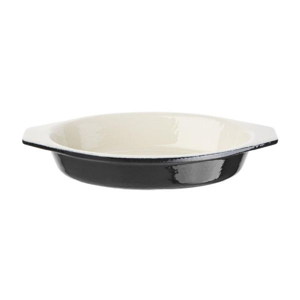 Vogue Gratinschale 650ml schwarz oval, U563