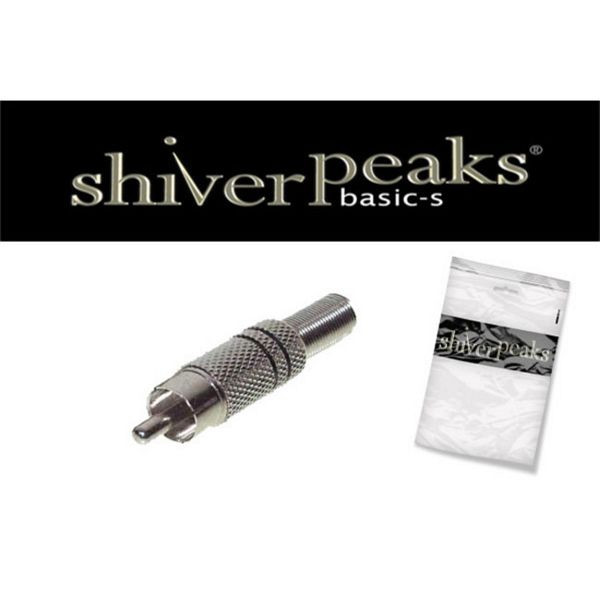 shiverpeaks BASIC-S, Cinchstecker Metall 6mm, schwarz, BS52000-S