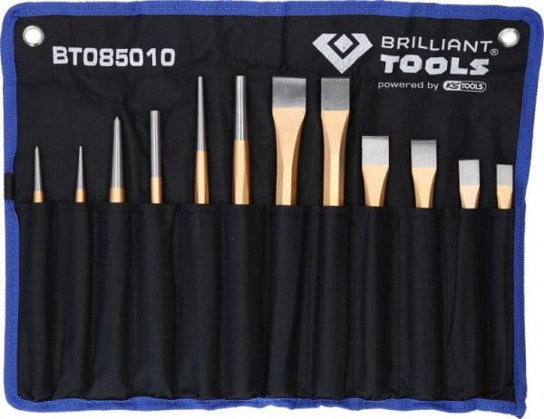 Brilliant Tools Meißel und Durchtreiber-Satz, 12-teilig, BT085010