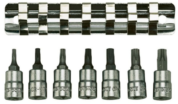 Teng Tools 1/4"-TX-Bit-Steckschlüssel, Clipschienen-Set, 8 Teile, M1408TX