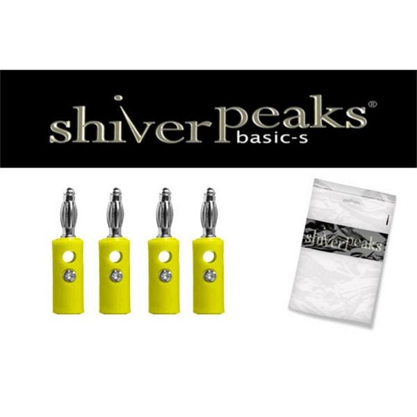 shiverpeaks BASIC-S, Bananenstecker, VE: 4 Stück, gelb, BS56200-4Y