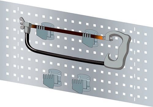 DENIOS Sägenhalter für 4 Sägen, 2 Stück, 286505