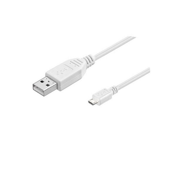 shiverpeaks BASIC-S, USB-A-Stecker auf USB-B Micro Stecker - Samsung Design, weiß, 1,0m, BS33908-W