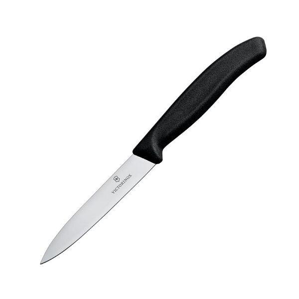 Victorinox Schälmesser Spitz 10cm Schwarz, CX743