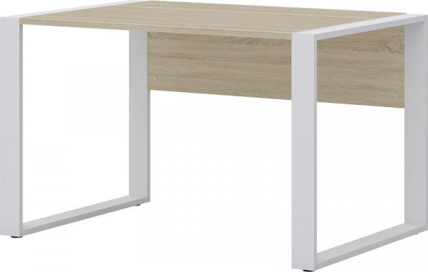 Röhr Schreibtisch B 120 cm x H 74 cm x T 80 cm, Sonoma Eiche, mit Kufenfuß, mit integriertem Kabelmanagement, 859S021000