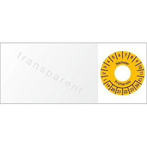 Moedel Kabelprüfplakette Nächster Prüftermin 2019-2024, Folie, 60x25 mm, VE: 10 Stück/Bogen, 54665