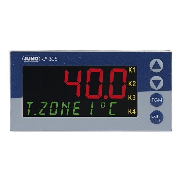 JUMO Digitales Anzeigeinstrument, Format 96x48 mm, 230 V, 00493228